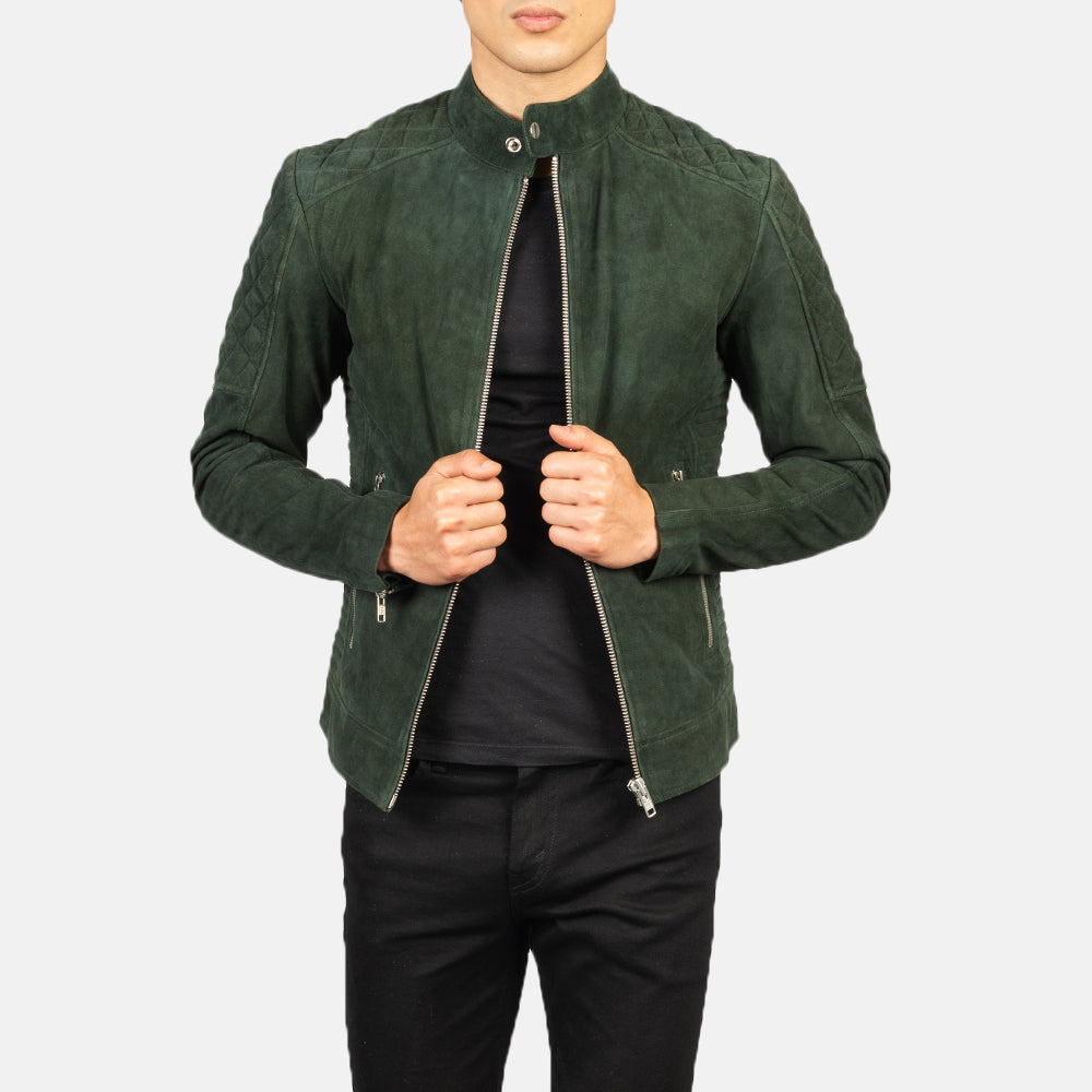 Fernando Matelassé Veste Motard en Cuir pour Homme – Vue produit alternative 1
