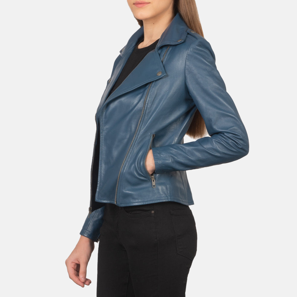 Flashback Veste Motard en Cuir pour Femme – Vue produit alternative 4