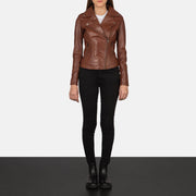 Flashback Veste Motard en Cuir pour Femme – Vue produit alternative 4