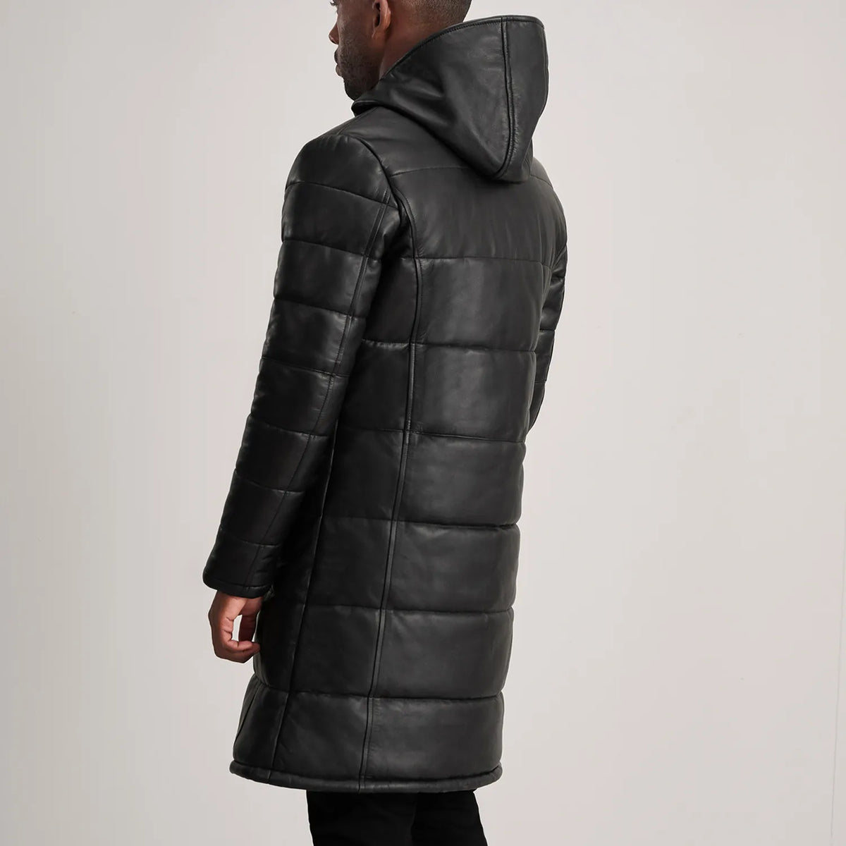 
Authentic Sheepskin Leather with Aniline Finish Grain Texture & Heavy-Duty Seam Stitching Detail