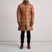 
Floyd Manteau en Cuir Camel Puffer Veste en Cuir pour Homme – alternate product view 3