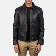 Men's Inferno Marron Veste en Cuir pour Homme in Distressed Brown Sheep Skin Burnishing - Vue de face &amp; silhouette ajustée | Acheter en ligne