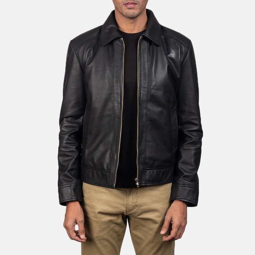 Inferno Marron Veste en Cuir pour Homme