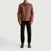Inferno Leather Brown Jacket – Vue produit alternative 4