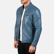 Ionic Veste Motard en Cuir pour Homme – Vue produit alternative 2