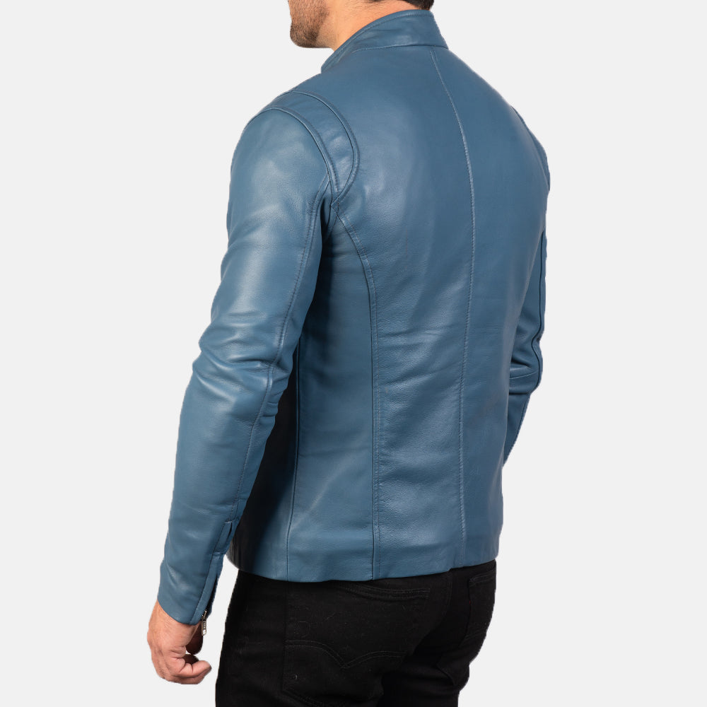 Ionic Veste Motard en Cuir pour Homme – Vue produit alternative 5
