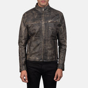 Ionic Veste Motard en Cuir pour Homme – Vue produit alternative 3