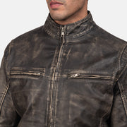 Ionic Veste Motard en Cuir pour Homme – Vue produit alternative 5