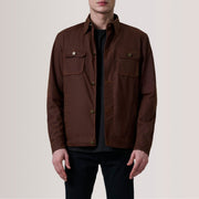 
Irwin Marron Waxed Canvas Field Veste en Cuir pour Homme For Men in Brown Waxed Cotton Canvas - Vue de face & silhouette ajustée | Acheter en ligne