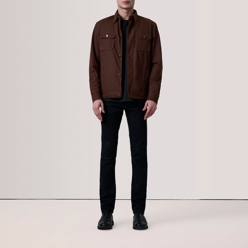 Irwin Marron Waxed Canvas Field Veste en Cuir pour Homme