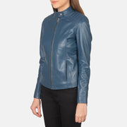 Kelsee Veste Motard en Cuir pour Femme – Vue produit alternative 2