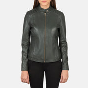 Kelsee Veste Motard en Cuir pour Femme – Vue produit alternative 4