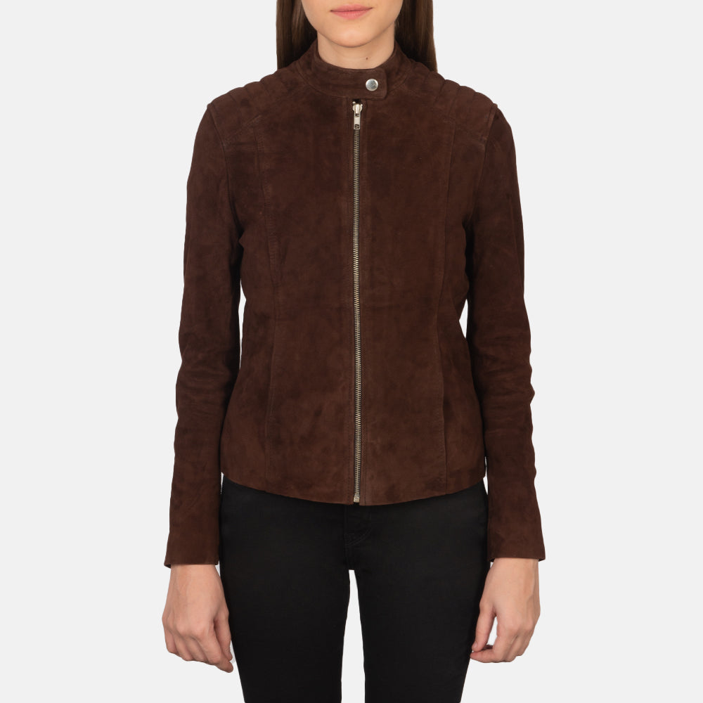 Kelsee Veste Motard en Cuir pour Femme – Vue produit alternative 4