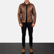Lavendard Veste Motard en Cuir pour Homme – Vue produit alternative 4