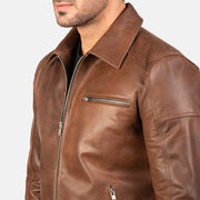 Lavendard Veste Motard en Cuir pour Homme – Vue produit alternative 5