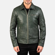Lavendard Veste Motard en Cuir pour Homme – Vue produit alternative 3