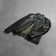 Lavendard Veste Motard en Cuir pour Homme – Vue produit alternative 7