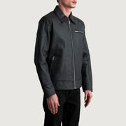 Lavendard Veste Motard en Cuir pour Homme – Vue produit alternative 2