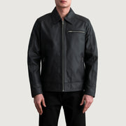 Lavendard Veste Motard en Cuir pour Homme – Vue produit alternative 3