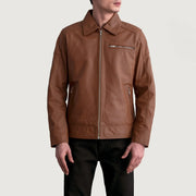 Lavendard Veste Motard en Cuir pour Homme – Vue produit alternative 3