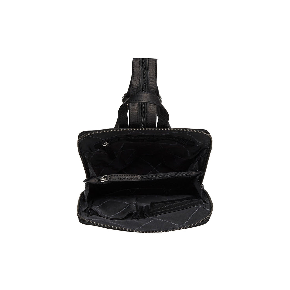 Amanda Full-Grain Leather Backpack pour Femme - Structured Side Profile Showing Gusset Depth &amp; Expansion Capacity