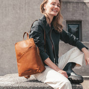 Amanda Full-Grain Leather Backpack pour Femme – Vue produit alternative 3
