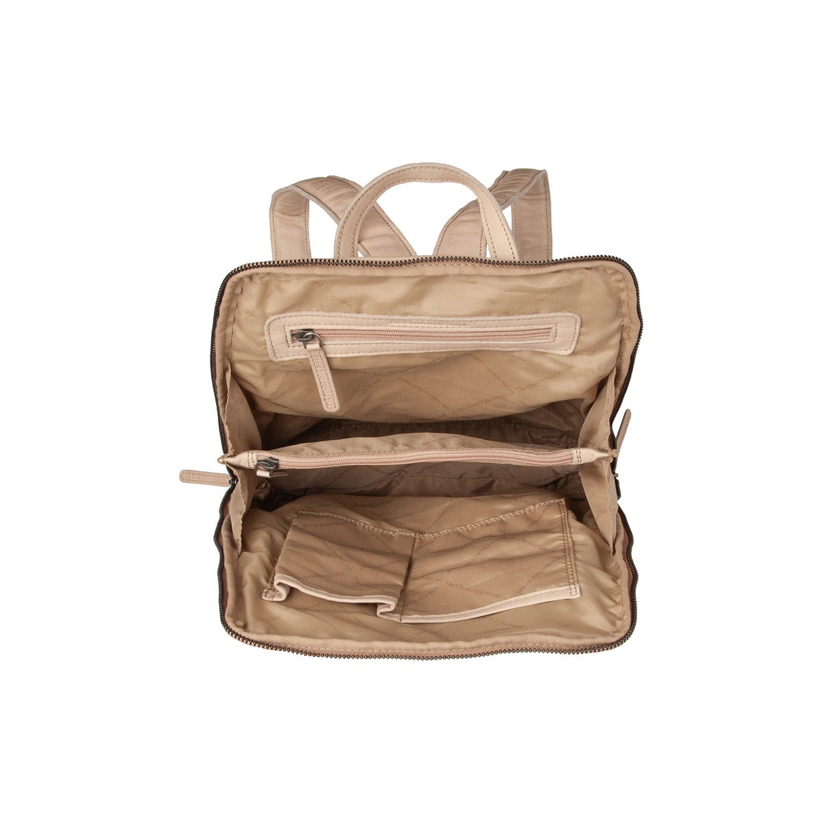 Solid Antique Brass Hardware &amp; Heavy-Duty Dual Zipper Detail on Bern Full-Grain Leather Backpack pour Femme