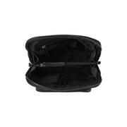 
Solid Antique Brass Hardware & Heavy-Duty Dual Zipper Detail on Floran Cuir Pleine Fleur Backpack