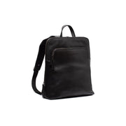 Fornella Full-Grain Leather Backpack pour Femme in Classic 100% Full-Grain Leather - Full Exterior Front Profile View | Acheter en ligne