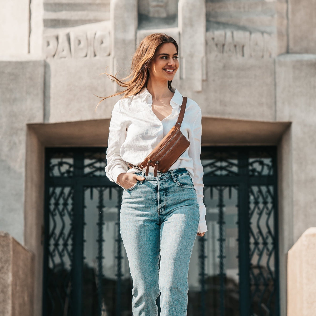 Toronto Full-Grain Ceinture en Cuir Bag pour Femme – Vue produit alternative 3