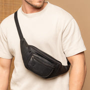 
Classic 100% Full-Grain leather Bag - Perspective arrière montrant les bretelles en cuir renforcées