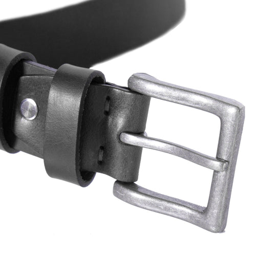Classic 100% Full-Grain leather Belt - Rear Perspective Showing Reinforced Leather Straps & Stitching
