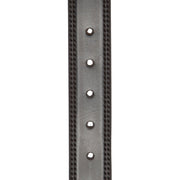 
Solid Antique Brass Hardware & Heavy-Duty Dual Zipper Detail on Manovo Cuir Pleine Fleur Belt pour Homme