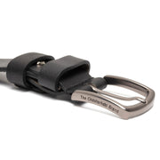 Classic 100% Full-Grain leather Belt - Rear Perspective Showing Reinforced Leather Straps &amp; Stitching