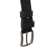 Morrison Full-Grain Ceinture en Cuir pour Homme - Structured Side Profile Showing Gusset Depth &amp; Expansion Capacity