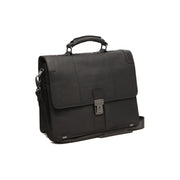 Stuttgart Full-Grain Leather Briefcase pour Femme in Classic 100% Full-Grain Leather - Full Exterior Front Profile View | Acheter en ligne
