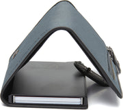 Delsbo Full-Grain Leather Card Holder pour Femme - Structured Side Profile Showing Gusset Depth &amp; Expansion Capacity