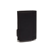 Classic 100% Full-Grain Leather Card Holder - Rear Perspective Showing Reinforced Leather Straps &amp; Stitching