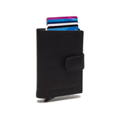 Hannover Full-Grain Leather Card Holder pour Femme in Classic 100% Full-Grain Leather - Full Exterior Front Profile View | Acheter en ligne