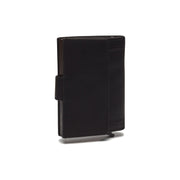 Hannover Full-Grain Leather Card Holder pour Femme - Structured Side Profile Showing Gusset Depth &amp; Expansion Capacity