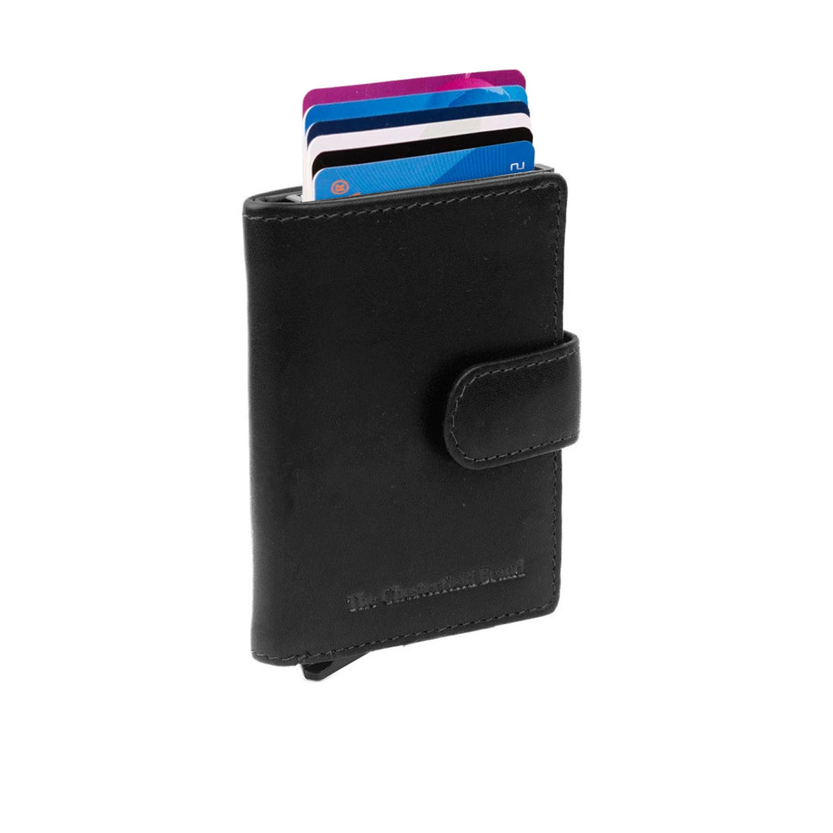 Loughton Full-Grain Leather Card Holder pour Femme in Classic 100% Full-Grain Leather - Full Exterior Front Profile View | Acheter en ligne