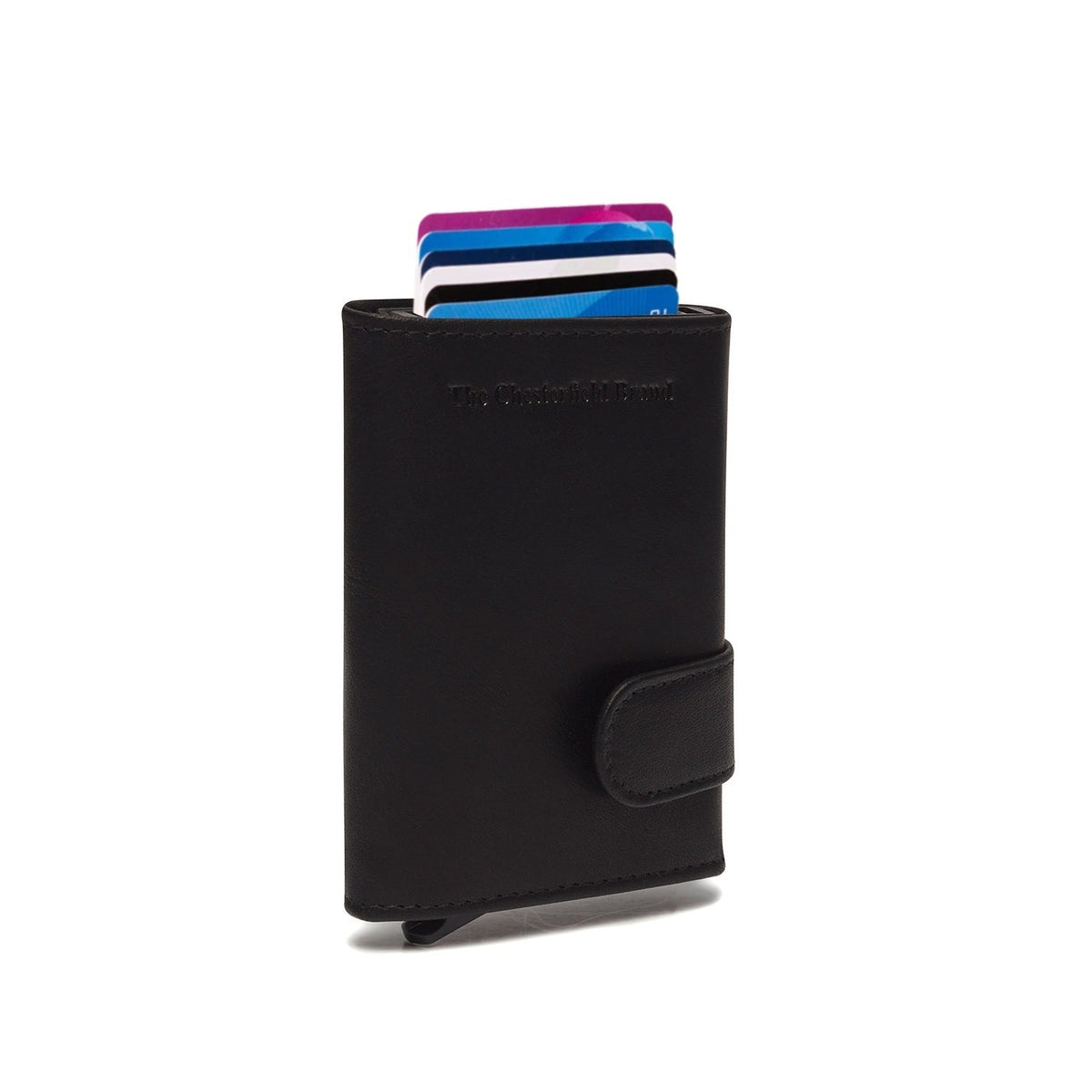 Mannheim Full-Grain Leather Card Holder pour Femme in Classic 100% Full-Grain Leather - Full Exterior Front Profile View | Acheter en ligne