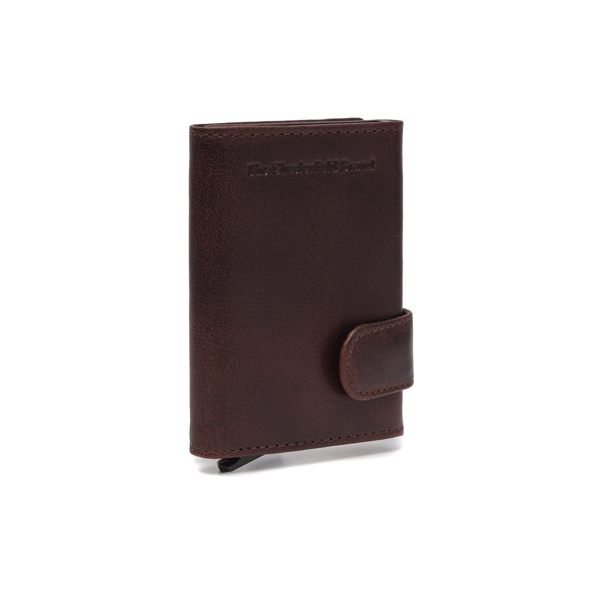 Brown Leather Card Holder Portland, detail view 6