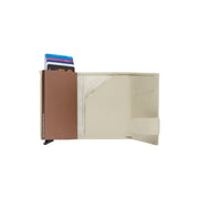 Sabana Full-Grain Leather Card Holder pour Femme - Structured Side Profile Showing Gusset Depth &amp; Expansion Capacity