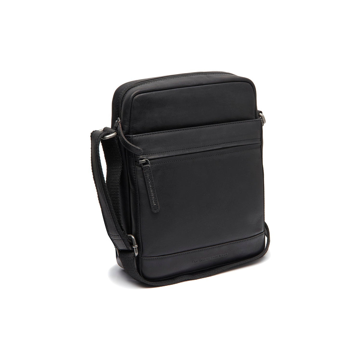 Anzora Full-Grain Leather Crossbody Bag pour Homme in Classic 100% Full-Grain Leather - Full Exterior Front Profile View | Acheter en ligne
