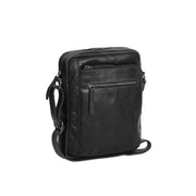 Dessau Full-Grain Leather Crossbody Bag pour Homme in Classic 100% Full-Grain Leather - Full Exterior Front Profile View | Acheter en ligne