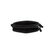 Solid Antique Brass Hardware &amp; Heavy-Duty Dual Zipper Detail on Ellon Full-Grain Leather Crossbody Bag pour Femme