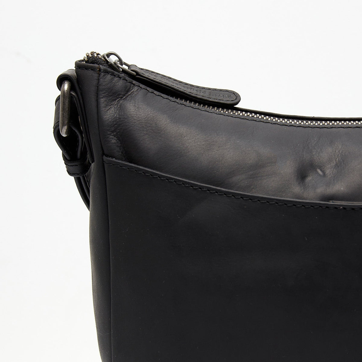 Classic 100% Full-Grain leather Bag - Rear Perspective Showing Reinforced Leather Straps & Stitching
