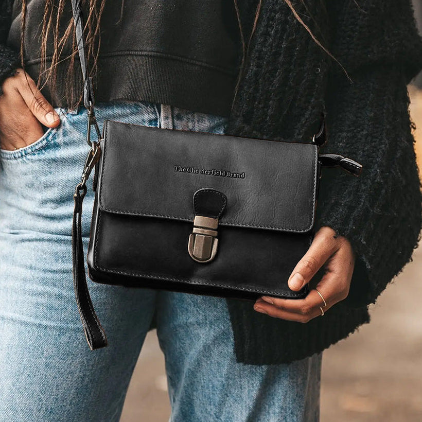 Lucca Full-Grain Leather Crossbody Bag pour Femme