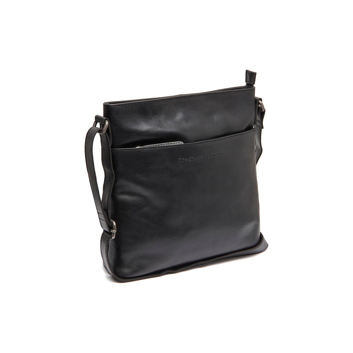 Lunton Full-Grain Leather Crossbody Bag pour Femme in Classic 100% Full-Grain Leather - Full Exterior Front Profile View | Acheter en ligne